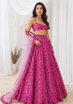 Avelia Gorgeous Pink Lehenga Choli Set with Sequins, Dori & Zari Work