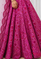 Avelia Gorgeous Pink Lehenga Choli Set with Sequins, Dori & Zari Work