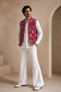 Zayra Men's Embroidered Jacket Shirt & Bell Bottom Pant Set | Designer Wedding Wear