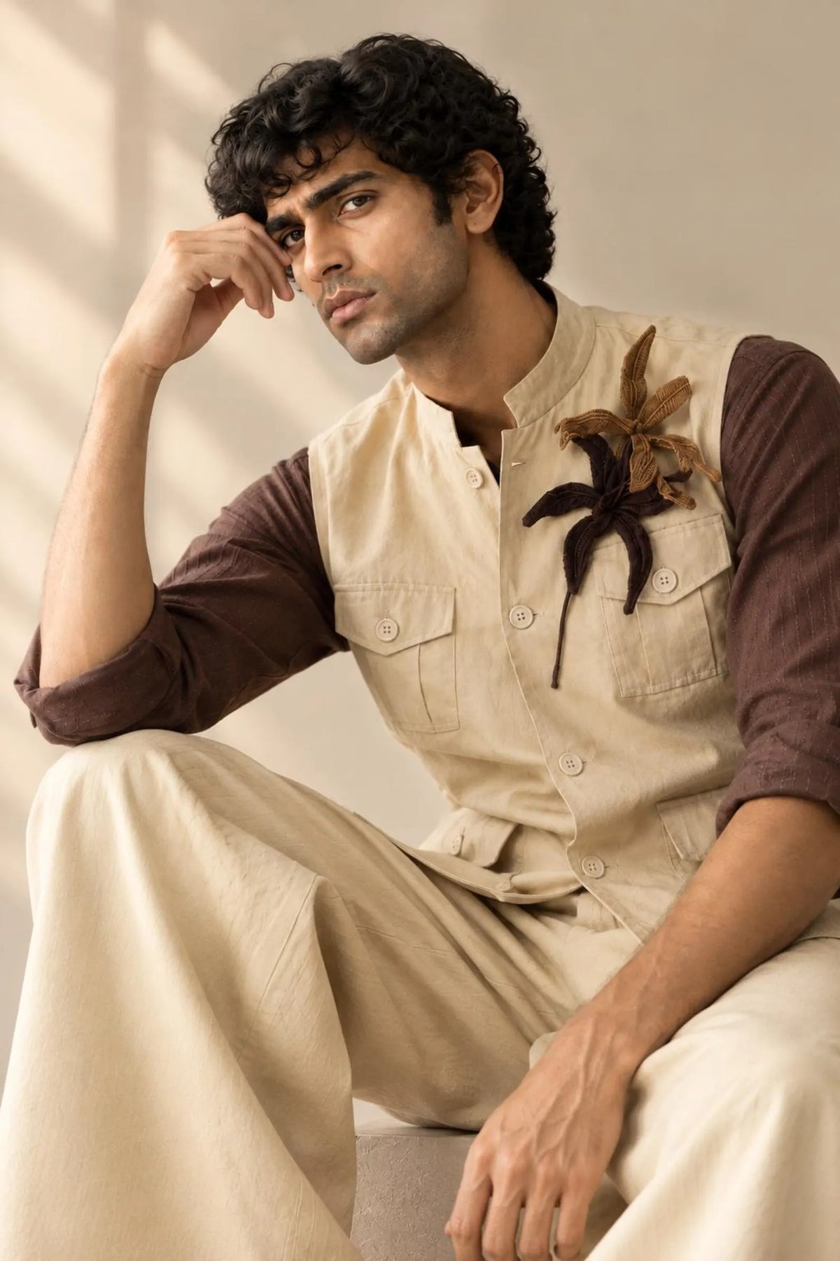 Arvay Men's Linen Hunter Jacket Set with Shirt & Pants Heritage Wedding & Formal Wear
