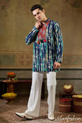 Zayvan Men's Rayon Kurta Pant Set with Embroidery & Mirror Work Festive Wear Wedding Party Outfit Mans kurta Pajama Set