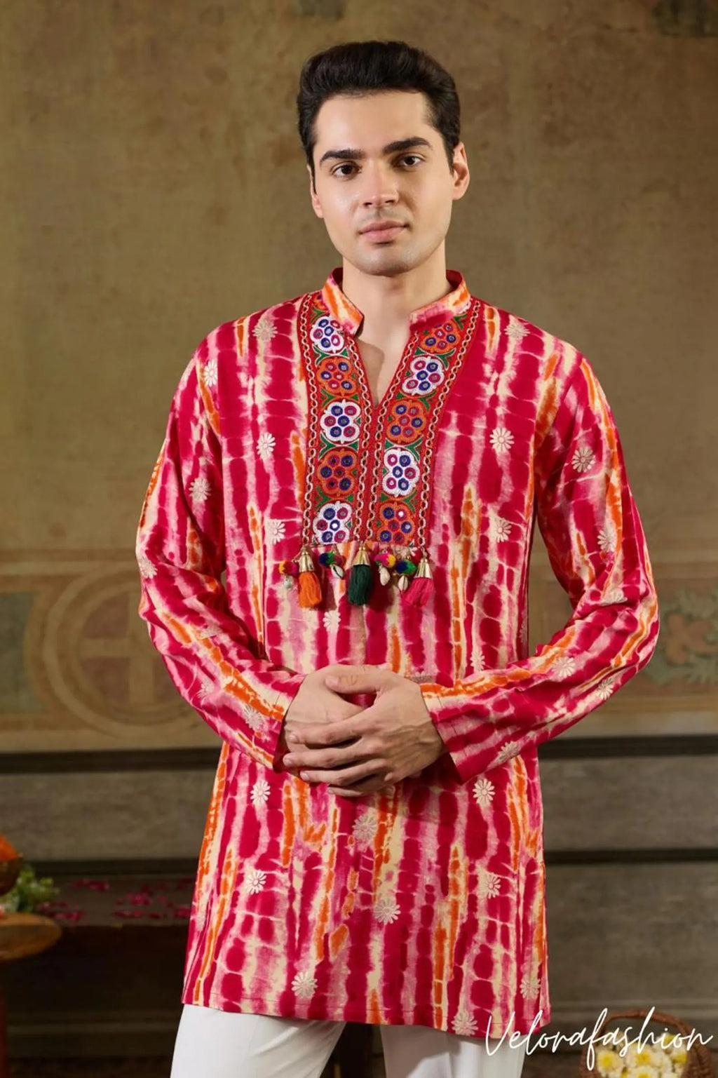 Zayvan Men's Rayon Kurta Pant Set with Embroidery & Mirror Work Festive Wear Wedding Party Outfit Mans kurta Pajama Set