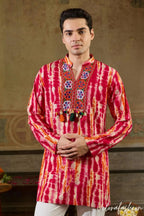 Zayvan Men's Rayon Kurta Pant Set with Embroidery & Mirror Work Festive Wear Wedding Party Outfit Mans kurta Pajama Set