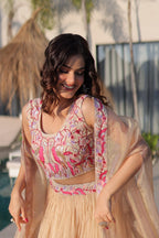 Royal Sindur Silk Full Stitched Lehenga with Designer Shrug