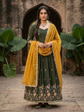 Designer Fendi Silk Gown with Zari Thread & Sequin Work