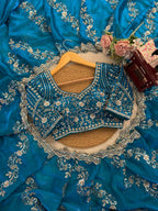 Myra Fendy Silk Beads & Sequins Work Saree with Stitched Blouse