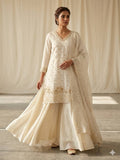 Yashira White Fendy Kurta Palazzo set with Beads & Sequins Embroidery