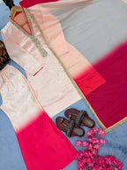 Designer Pink Dual Tone Embroidered Kurta Palazzo set