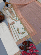Vyomika Jimmy Choo Embroidered & Moti Work Kurti Plazzo Set with Dupatta