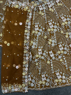 Vaamika Butterfly Net Mirror Work Lehenga Stitched Blouse & Dupatta
