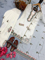 Kairavi Fendi Silk Diamond Handwork & Embroidered Farshi Plazzo Set