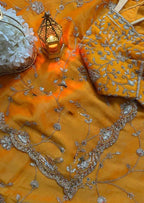 Heerangi Fendy Silk Beads & Sequins Saree with Heavy Work Blouse