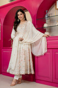 Zarlisha Blooming Sequins & Zari Embroidered Kurti with Pant & Lace Work Dupatta