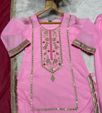 Gulbahaar Designer Sharara Set with Embroidered Sleeves & Dupatta