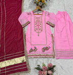 Gulbahaar Designer Sharara Set with Embroidered Sleeves & Dupatta