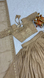 Rajvanshi Crunchy Silk Embroidered Lehenga Set with Choli & Dupatta