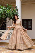 Rajvanshi Crunchy Silk Embroidered Lehenga Set with Choli & Dupatta