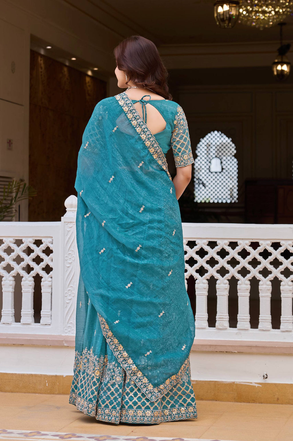 Rajvanshi Crunchy Silk Embroidered Lehenga Set with Choli & Dupatta