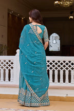 Rajvanshi Crunchy Silk Embroidered Lehenga Set with Choli & Dupatta