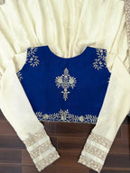 Mehira Chinon Silk Anarkali Set with Embroidered Koti & Dupatta