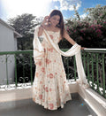 Sitara Georgette Embroidered Anarkali with Pant & Dupatta