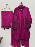 Pink Designer Rayon Cotton Suit Set with Thread & Sequin WorkFG