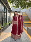 Samaira French Silk Heavy Mirror Hand Work Embroidered Lehenga with Dupatta