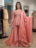 Luxury Rangoli Silk Sequence Embroidery Ethnic Set