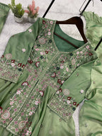 Designer Rangoli Silk Sharara Set with Sequence Embroidery Work