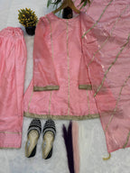 Aayra Gimmy Silk Fancy Less Work Embroidered Farshi Salwar Suit with Dupatta