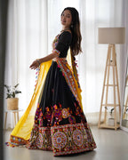 Mirazelle Designer Georgette Mirror Work Stitched Lehenga Choli for Navratri