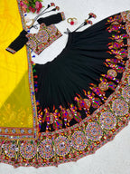 Mirazelle Designer Georgette Mirror Work Stitched Lehenga Choli for Navratri