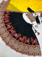 Mirazelle Designer Georgette Mirror Work Stitched Lehenga Choli for Navratri