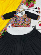 Mirazelle Designer Georgette Mirror Work Stitched Lehenga Choli for Navratri