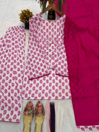 Gulnoor Royale Premium Cambric Cotton Farshi Suit for Festival