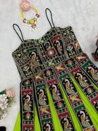 Rangsa Banglore Thread & Sequins Embroidered Lehenga with Top
