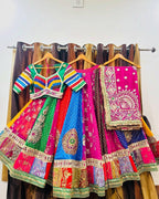 Anvisha Muslin Cotton Digital Print & Mirror Work Lehenga with Blouse & Dupatta