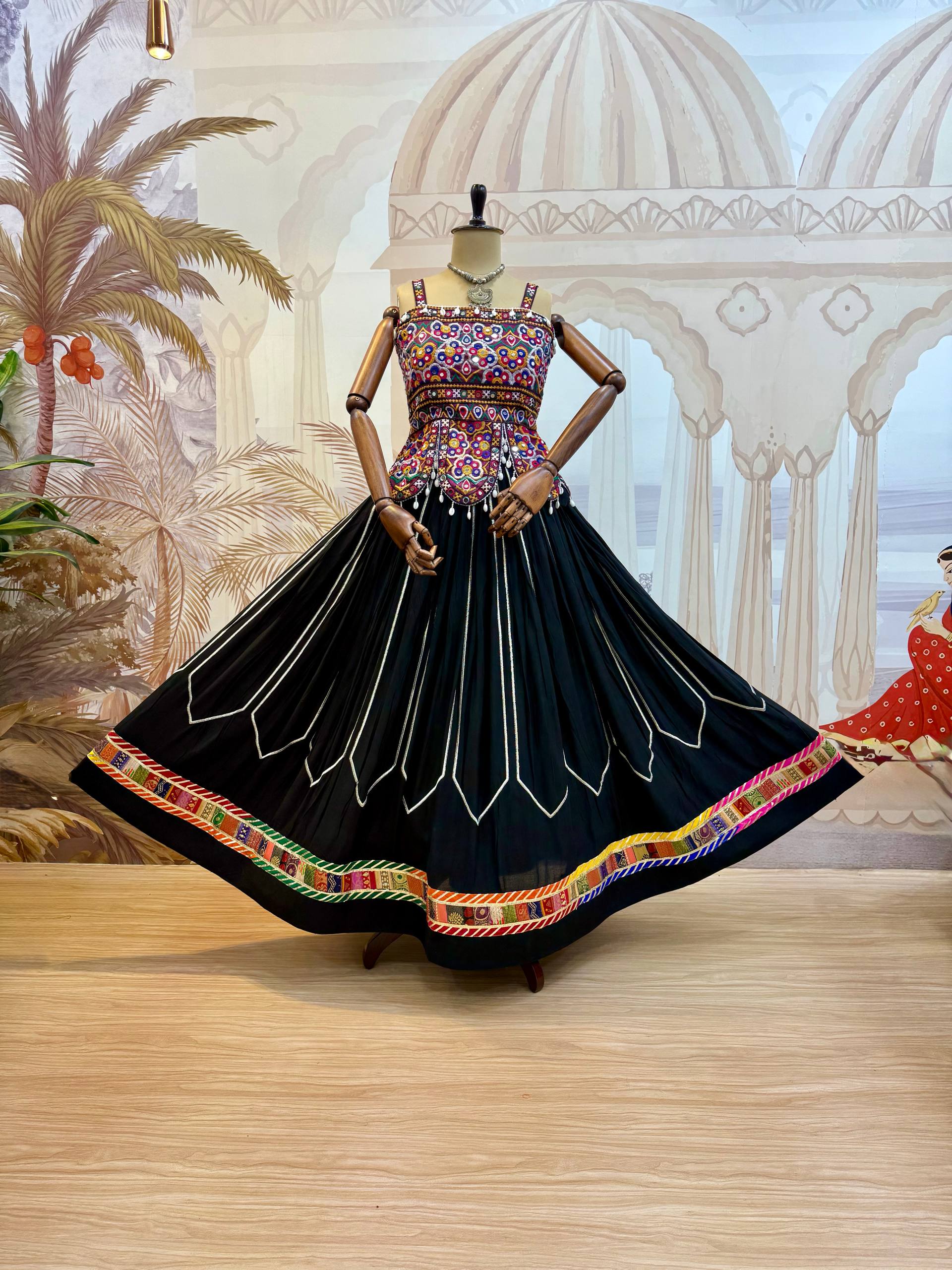 Kashvi Rayon Lehenga with Embroidered Banglory Blouse