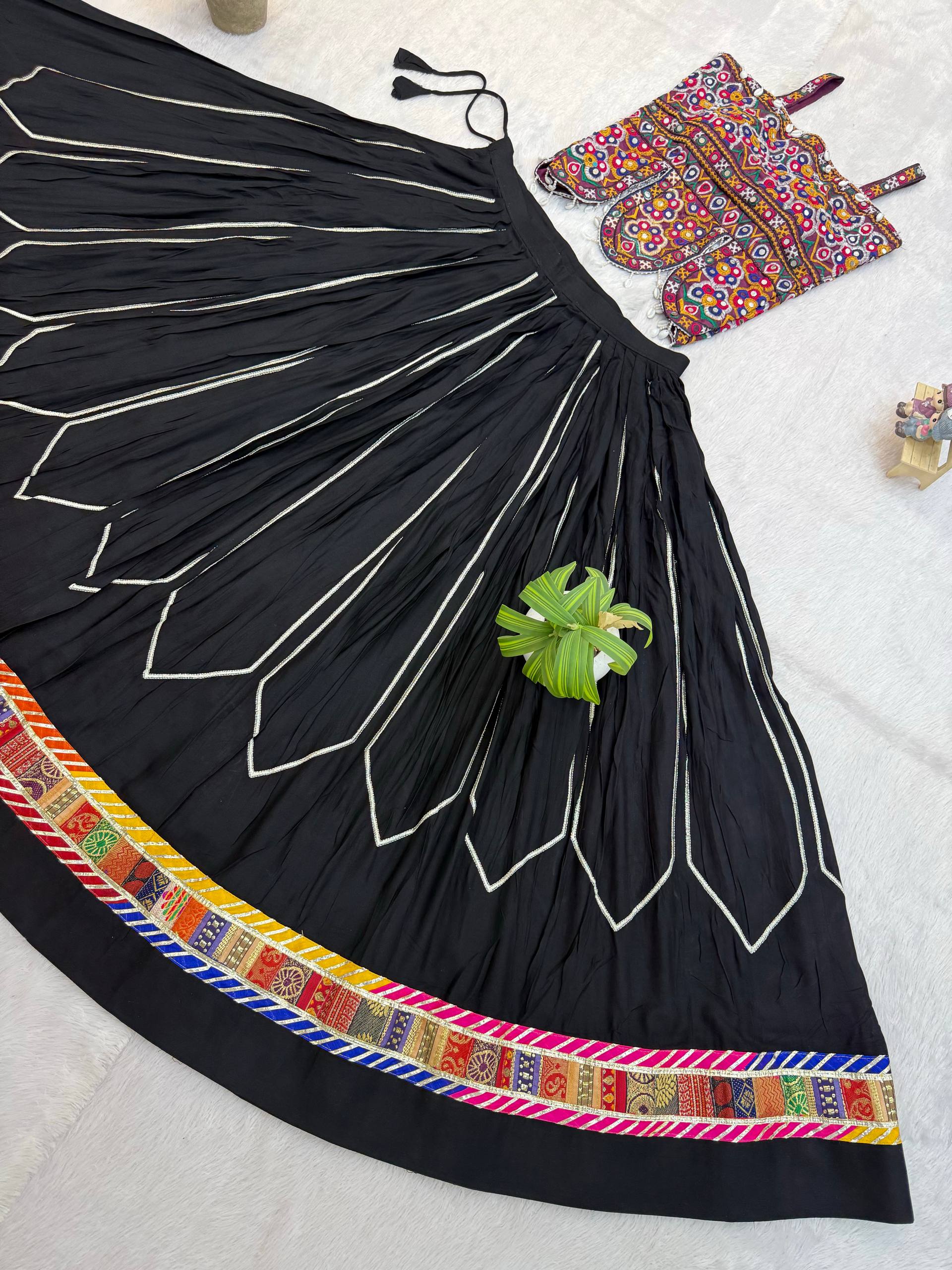 Kashvi Rayon Lehenga with Embroidered Banglory Blouse