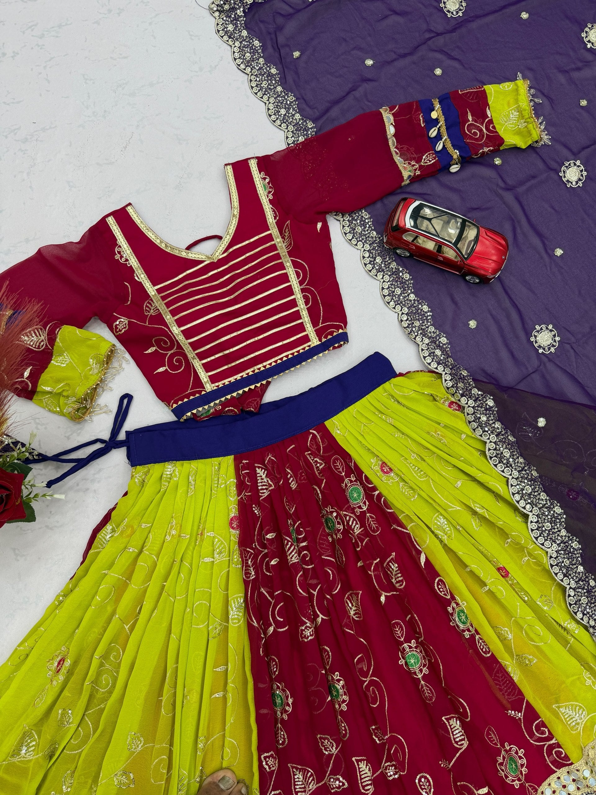 Vaidehi Designer Georgette Thread & Sequins Work Lehenga Choli Set