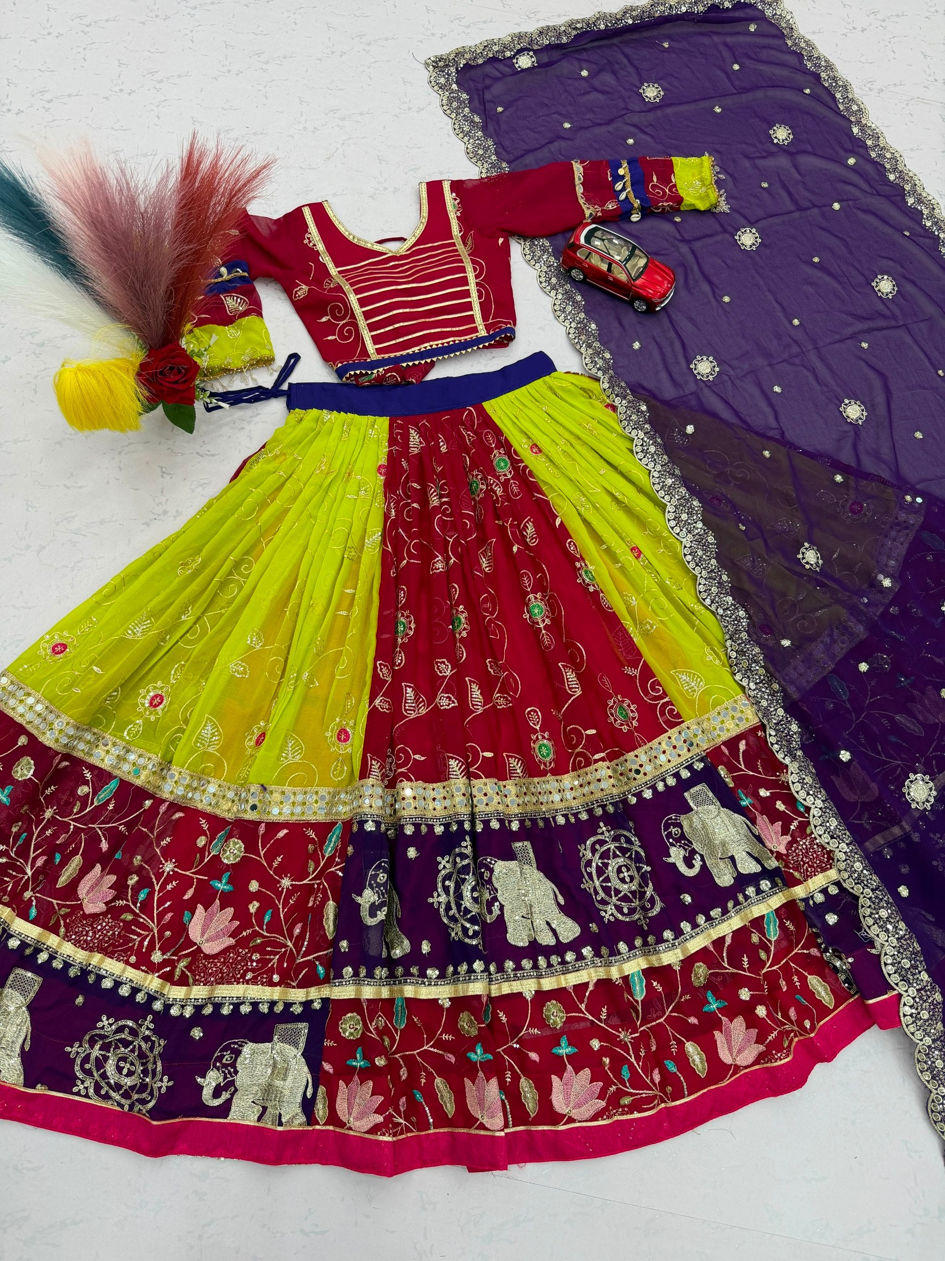 Vaidehi Designer Georgette Thread & Sequins Work Lehenga Choli Set