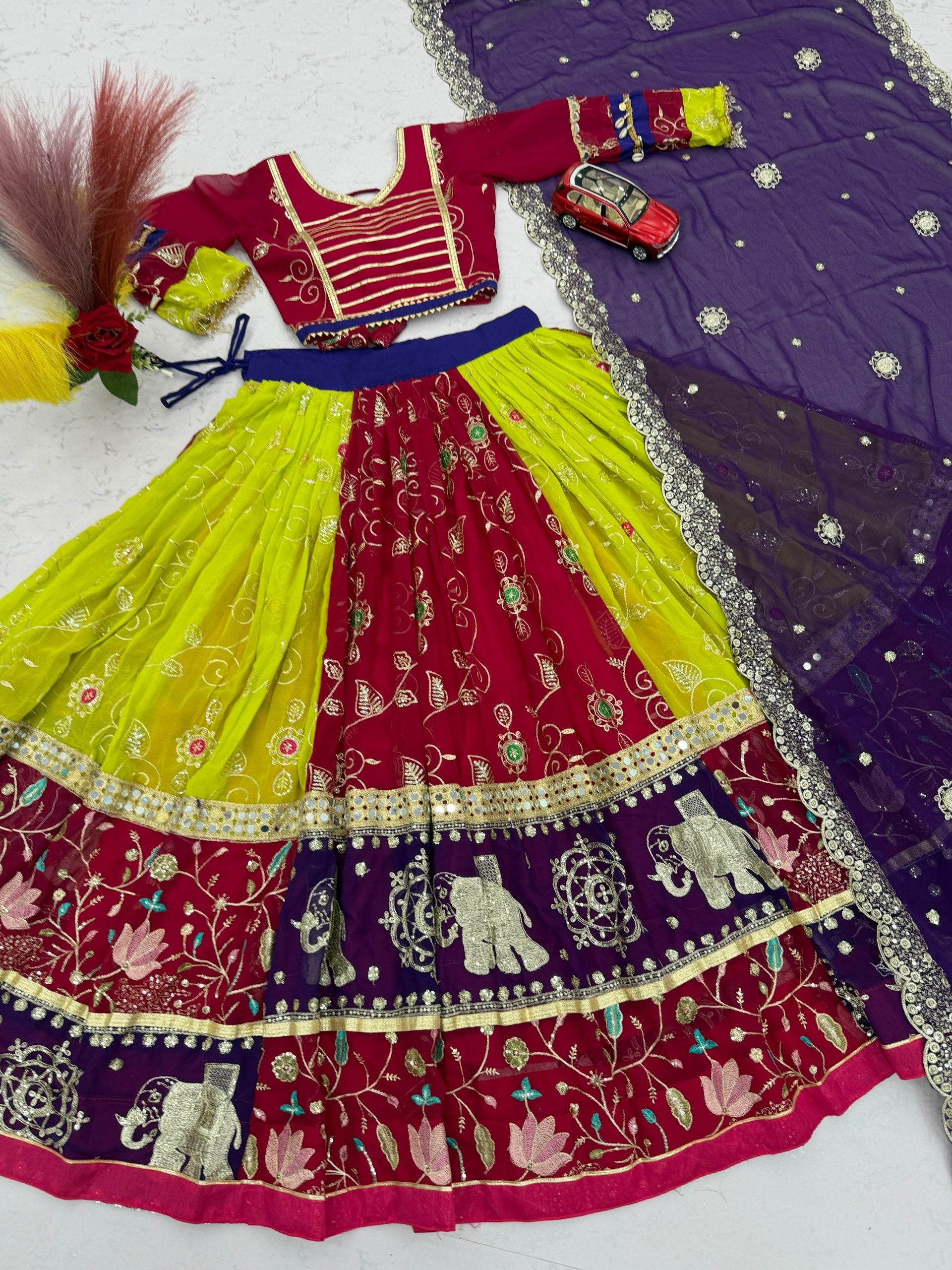 Vaidehi Designer Georgette Thread & Sequins Work Lehenga Choli Set