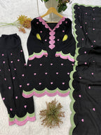 Classy Mul Chanderi Embroidery Work Salwar Suit Set