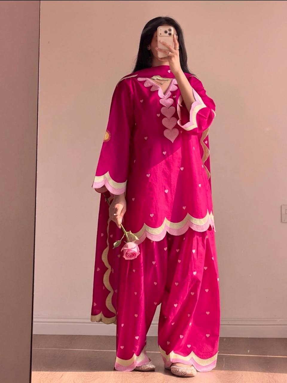 Classy Mul Chanderi Embroidery Work Salwar Suit Set