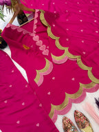 Classy Mul Chanderi Embroidery Work Salwar Suit Set