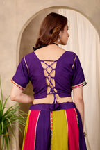 Iravati Pure Cotton Lehenga Set with Mirror Lace Work Choli & Georgette Work Dupatta