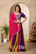 Iravati Pure Cotton Lehenga Set with Mirror Lace Work Choli & Georgette Work Dupatta