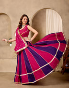 Kavyaani Pure Cotton Lehenga with Mirror Lace Work Choli & Georgette Work Dupatta