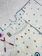 Aaradhya Pure Cotton Flare Lehenga Choli Set with  Evil Eye Threadwork