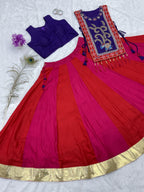 Avyukta Pure Cotton Lampi Lace Lehenga with Choli & Embroidered Shrug